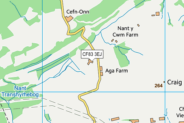 CF83 3EJ map - OS VectorMap District (Ordnance Survey)