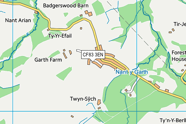 CF83 3EN map - OS VectorMap District (Ordnance Survey)