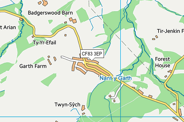 CF83 3EP map - OS VectorMap District (Ordnance Survey)