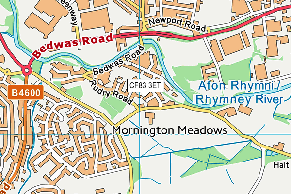 CF83 3ET map - OS VectorMap District (Ordnance Survey)