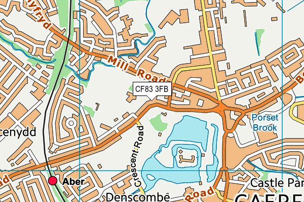 CF83 3FB map - OS VectorMap District (Ordnance Survey)