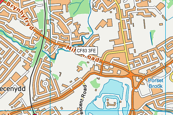 CF83 3FE map - OS VectorMap District (Ordnance Survey)