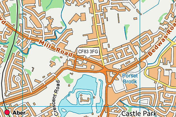 CF83 3FG map - OS VectorMap District (Ordnance Survey)