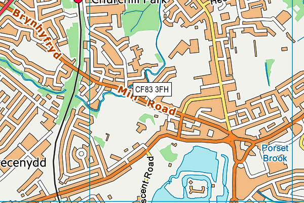 CF83 3FH map - OS VectorMap District (Ordnance Survey)