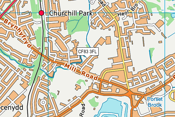 CF83 3FL map - OS VectorMap District (Ordnance Survey)