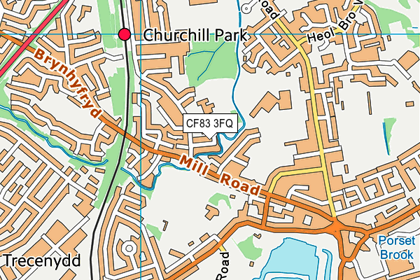 CF83 3FQ map - OS VectorMap District (Ordnance Survey)