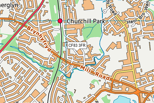 CF83 3FR map - OS VectorMap District (Ordnance Survey)