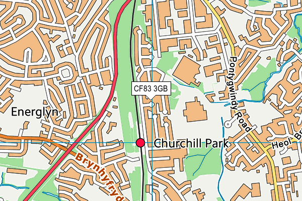 CF83 3GB map - OS VectorMap District (Ordnance Survey)