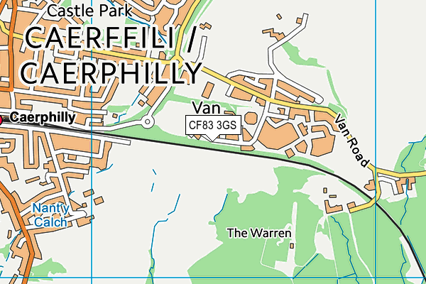 CF83 3GS map - OS VectorMap District (Ordnance Survey)