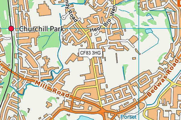 Ysgol G.G. Caerffili map (CF83 3HG) - OS VectorMap District (Ordnance Survey)