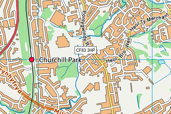 CF83 3HP map - OS VectorMap District (Ordnance Survey)