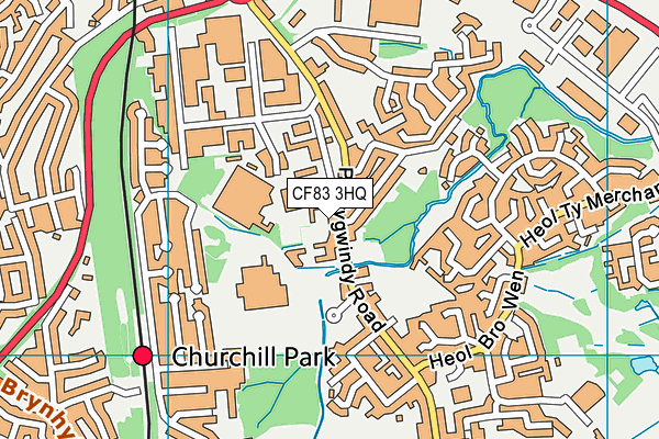 CF83 3HQ map - OS VectorMap District (Ordnance Survey)