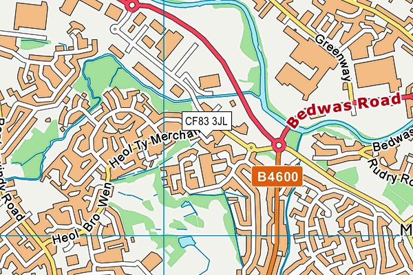 CF83 3JL map - OS VectorMap District (Ordnance Survey)