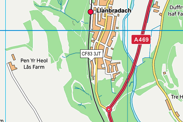 CF83 3JT map - OS VectorMap District (Ordnance Survey)