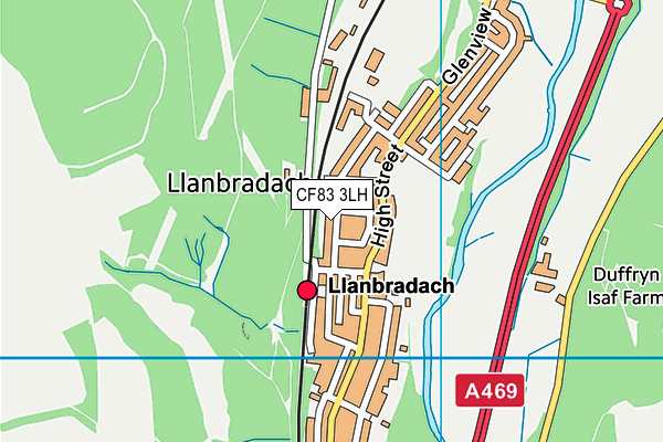 CF83 3LH map - OS VectorMap District (Ordnance Survey)