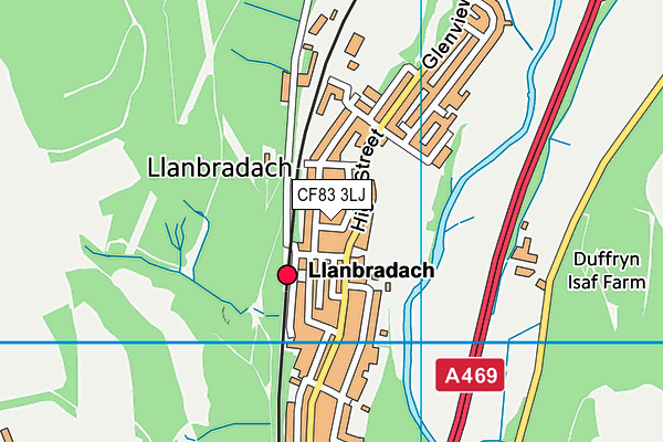 CF83 3LJ map - OS VectorMap District (Ordnance Survey)