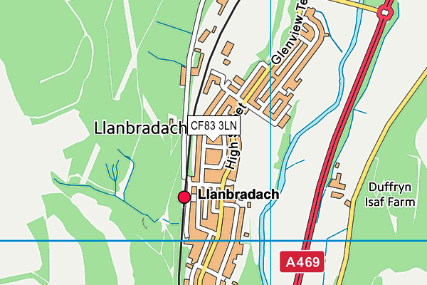 CF83 3LN map - OS VectorMap District (Ordnance Survey)