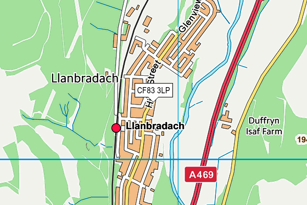 CF83 3LP map - OS VectorMap District (Ordnance Survey)