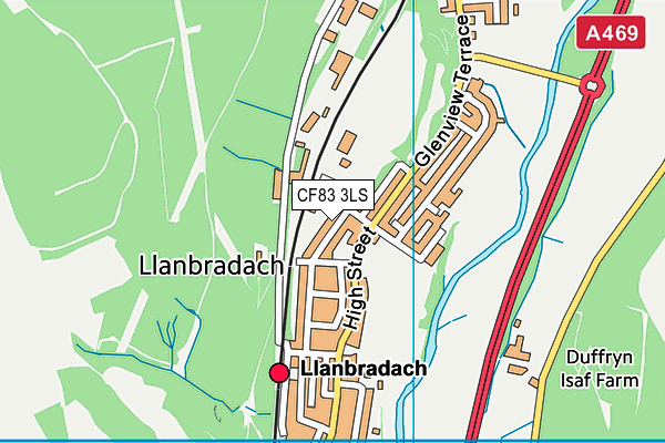 CF83 3LS map - OS VectorMap District (Ordnance Survey)