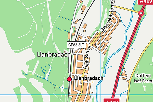 CF83 3LT map - OS VectorMap District (Ordnance Survey)