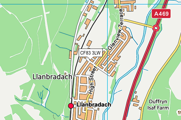 CF83 3LW map - OS VectorMap District (Ordnance Survey)