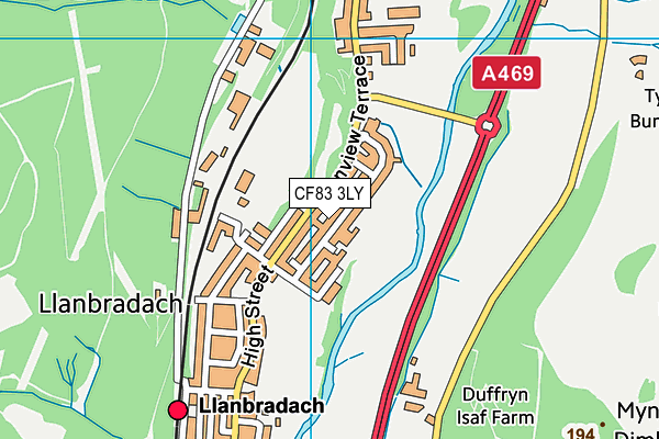 CF83 3LY map - OS VectorMap District (Ordnance Survey)