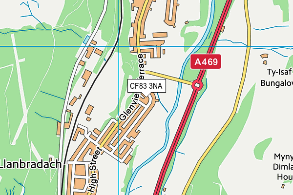 CF83 3NA map - OS VectorMap District (Ordnance Survey)