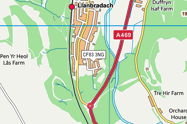 CF83 3NG map - OS VectorMap District (Ordnance Survey)