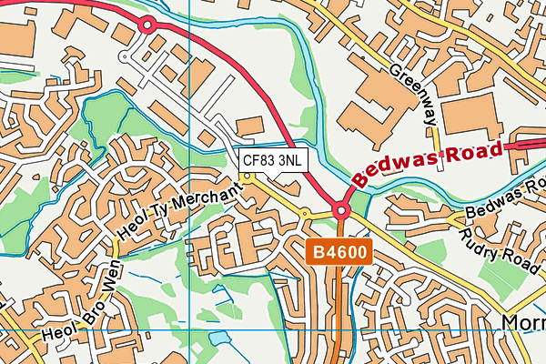 CF83 3NL map - OS VectorMap District (Ordnance Survey)