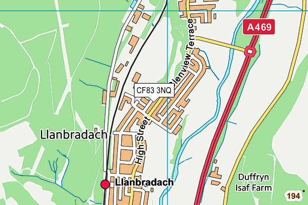 CF83 3NQ map - OS VectorMap District (Ordnance Survey)