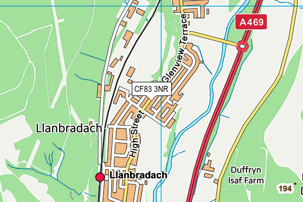 CF83 3NR map - OS VectorMap District (Ordnance Survey)