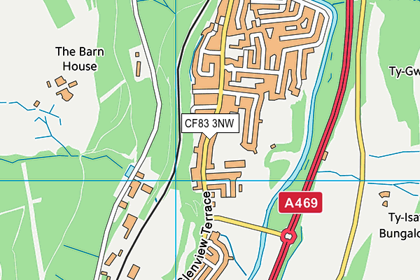 CF83 3NW map - OS VectorMap District (Ordnance Survey)