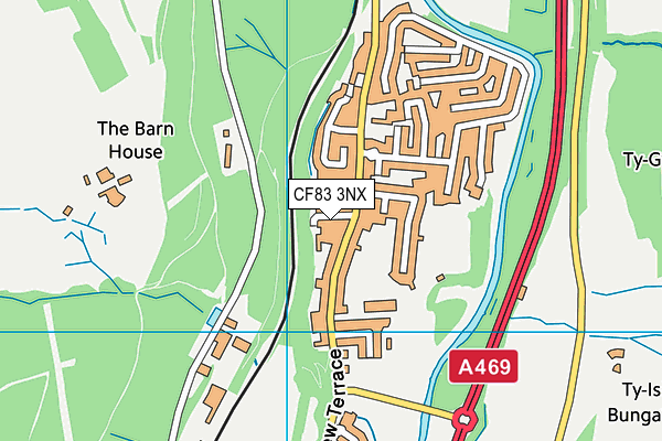 CF83 3NX map - OS VectorMap District (Ordnance Survey)