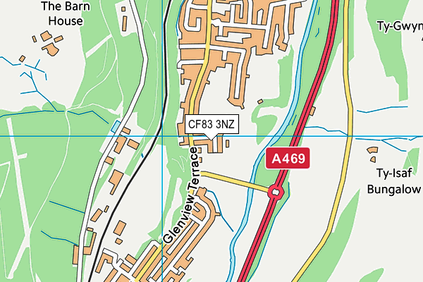 CF83 3NZ map - OS VectorMap District (Ordnance Survey)