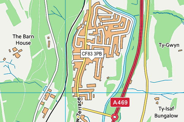 CF83 3PB map - OS VectorMap District (Ordnance Survey)