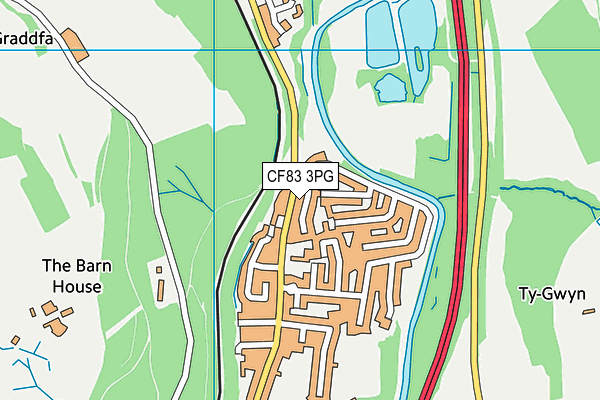 CF83 3PG map - OS VectorMap District (Ordnance Survey)