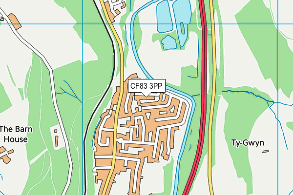 CF83 3PP map - OS VectorMap District (Ordnance Survey)