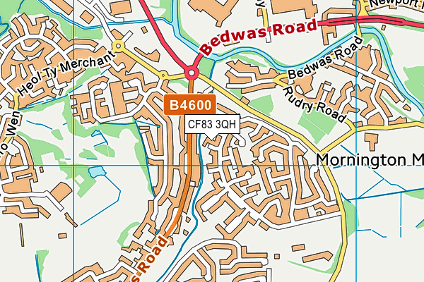 CF83 3QH map - OS VectorMap District (Ordnance Survey)