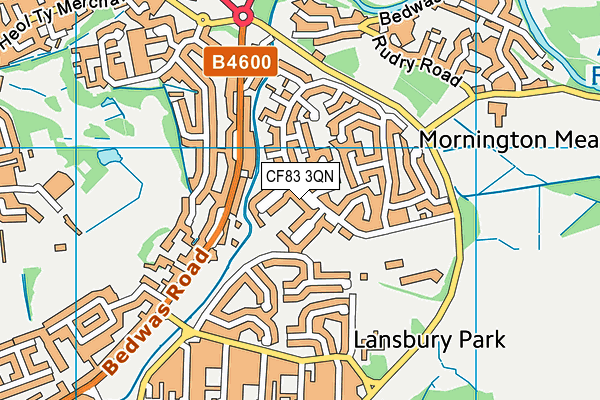 CF83 3QN map - OS VectorMap District (Ordnance Survey)