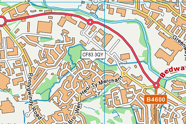 CF83 3QY map - OS VectorMap District (Ordnance Survey)