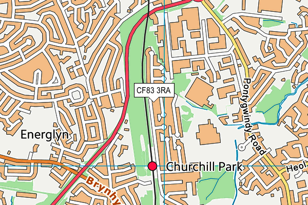 CF83 3RA map - OS VectorMap District (Ordnance Survey)