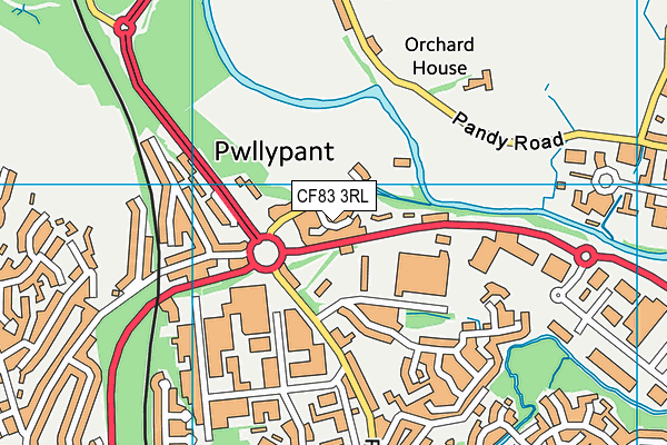 CF83 3RL map - OS VectorMap District (Ordnance Survey)