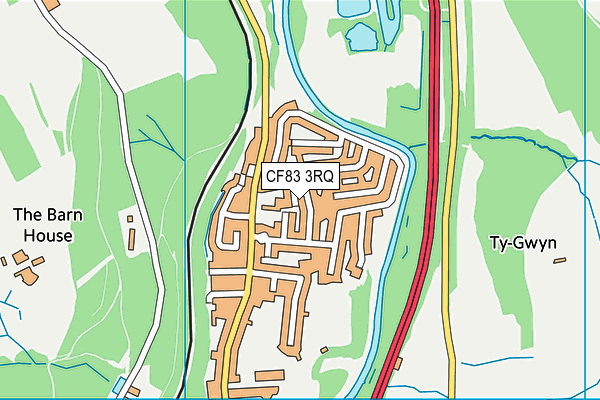 CF83 3RQ map - OS VectorMap District (Ordnance Survey)