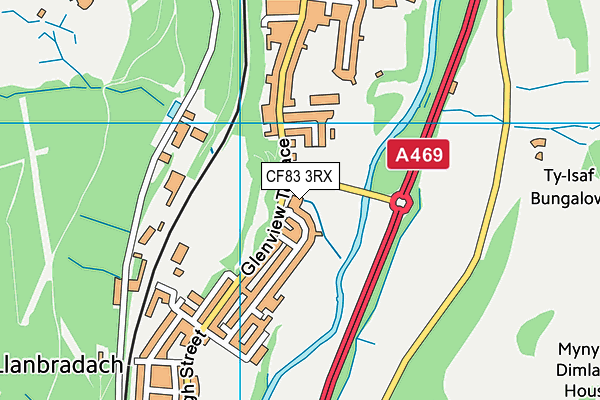 CF83 3RX map - OS VectorMap District (Ordnance Survey)