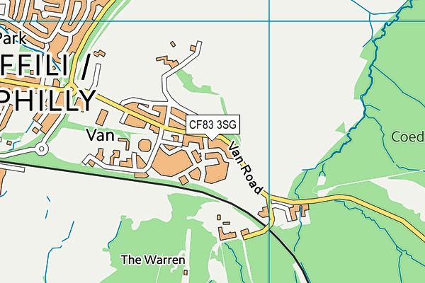 CF83 3SG map - OS VectorMap District (Ordnance Survey)
