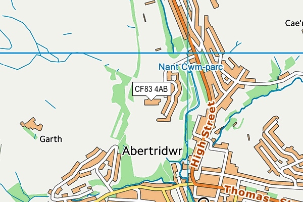 Ysgol Ifor Bach map (CF83 4AB) - OS VectorMap District (Ordnance Survey)