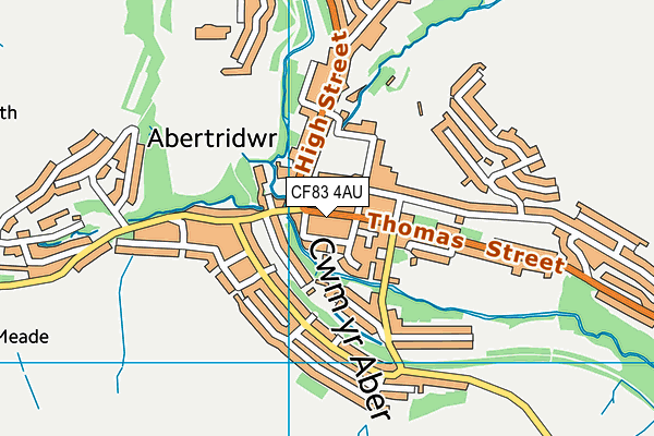 CF83 4AU map - OS VectorMap District (Ordnance Survey)