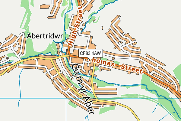 CF83 4AW map - OS VectorMap District (Ordnance Survey)