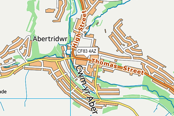 CF83 4AZ map - OS VectorMap District (Ordnance Survey)