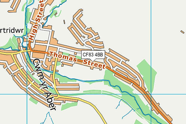 CF83 4BB map - OS VectorMap District (Ordnance Survey)